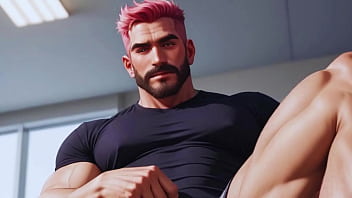 Hot gay group sex in the office with the boss fucking their asses!