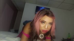 Crossdresser sissy gives blowjob to married straight man