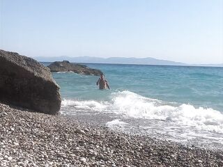 iacovos wanking - greek homo beach boner and spunk flow