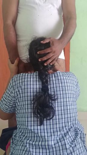 Chennai College Girl with Uniform Standing Romance with Tution Teacher in Home in Holiday