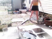 got caught masturbating on carport and she fucked me there in the day time
