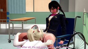 Mercy licks DVA's pussy after college hospital treatment
