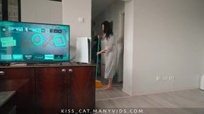 Stepson uses dualsense to stop time! Stepmom become a fuck doll for unlimited sex and cum in mouth