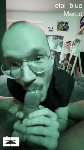 Daddy's regular visit - oral service and feet play