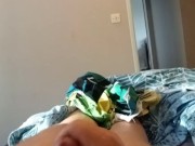 Messing with my shirt, dirty cumshot