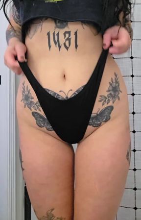 Tattooed bikini model