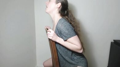 HUGE BBC Dildo Chair Riding