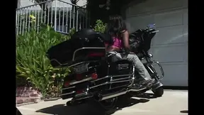 Big Natural Black Babe Licks White Man's Cock