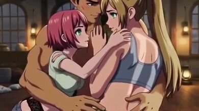 Lost in the jungle with a hard futanari threesome in a hut