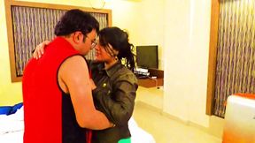 A couple made a hardcore enjoyment in their honeymoon in a hotel room, with full Hindi Audio, new face
