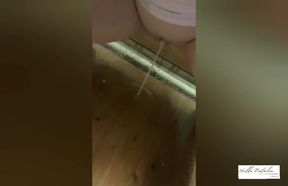 Pissing on the table in the living room