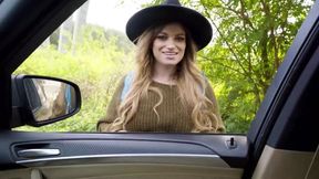 Big tits hitchhiker big dick public pov blowjob