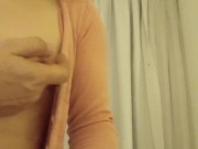 Latina brunette, cheating with sissy, femboy, crossdresser.