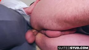 Naughty employee award for sloppiest blowjob