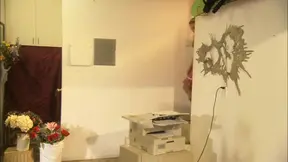 Swimming pool outdoor action with blonde babe