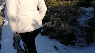 She decides to pee in front of everyone in the middle of the road