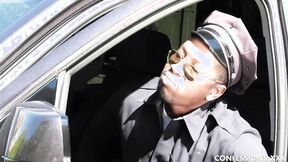 Jessica Rex takes on a big ebony police prick outdoors