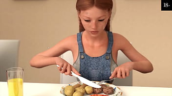 Slutty teen girl's house climax - big cock and orgies