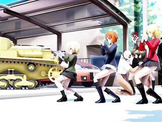 MMD Dance Sex ?????PiNK CAT [Girls und Panzer] (Submitted by Deltarion)