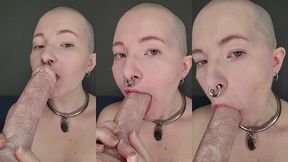 this dildo is so big! but i do so love looking pretty sucking dick for you all