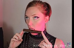 Submissive Cigar Service - Cigar Play and Smoke Teasing - Blow Job Deep Throat Cock Worship- Strange Productions - Kitty Strange