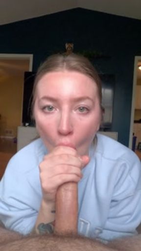 sensual blowjob and swallow