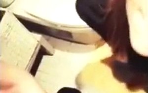 Amateur girl drink piss from master