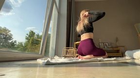 Worship ass barefoot stretching