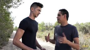 Hot running girls fucks with two friends with big cocks !!