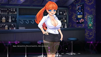 Give an Imp a chance [Femdom Hentai game PornPlay] Ep.7 my redhead coworker tease my groin with her foot in a public bar