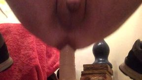 easttnguy22 anal dildo riding with cum