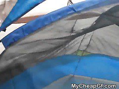 Brunette Ex Strips Down Naked On Camping Trip