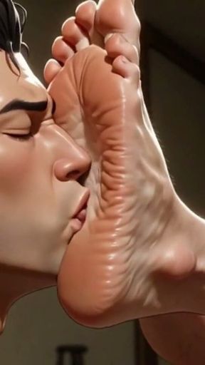 90yo Granny Uses Slave to Lick Her Wrinkled Feet - Extremely Horny