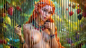 Beautiful Big Breasted Nude Elf Girl with Blackberry