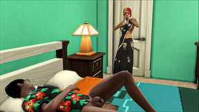 Indian widowed step mother catches her son naked in his bed while she was taking a nap and she couldn'_t stand it anymore and she sucked because she was very horny - Mom and Stepson