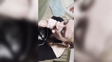 She needed protein before our workout deepthroat gagging cum in throat