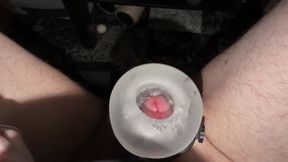 my small uncut cock and a masturbation toy.