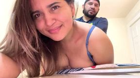 Colombian sis-in-law with big ass gets hard fuck in blue dress