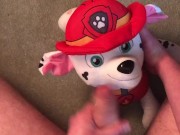 Jacking off and cumming on Paw Patrol Marshall