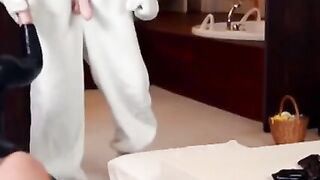 Latex Bombshell Fetish Fantasy - Doggy Style Fucking with Facial