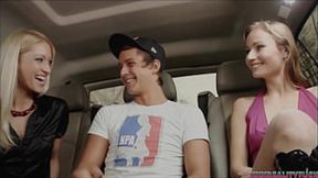 Amateur dude enjoys public threesome with hot pornbabes