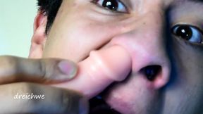 A dildo in the nose