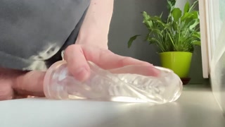 Femboy fucks fleshlight
