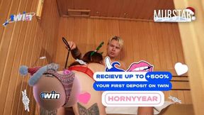 Midnight sauna party with a insatiable Russian babe - the best XXX porn of the year!