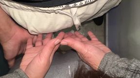 big-bootied girl grabs stranger s dick