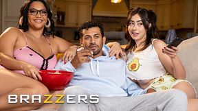BRAZZERS - Ashlyn Peaks &amp; Chloe Surreal Invite Their Crush For A Movie Night But Soon Turns To A Steamy Threesome