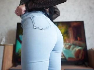 Jeans Facesitting POV! Flawless Booty Teasing JOI