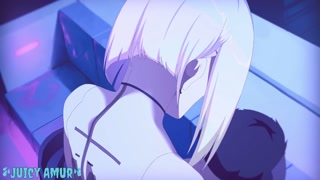 Hentai. Lily from Cyberpunk ridden cock with her huge asshole