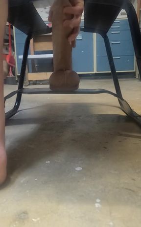 Big Hankeys Dildo on the Bouncy Sex Chair