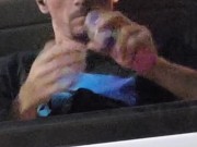 Short pov - watching me jackoff and bust a nut in my truck